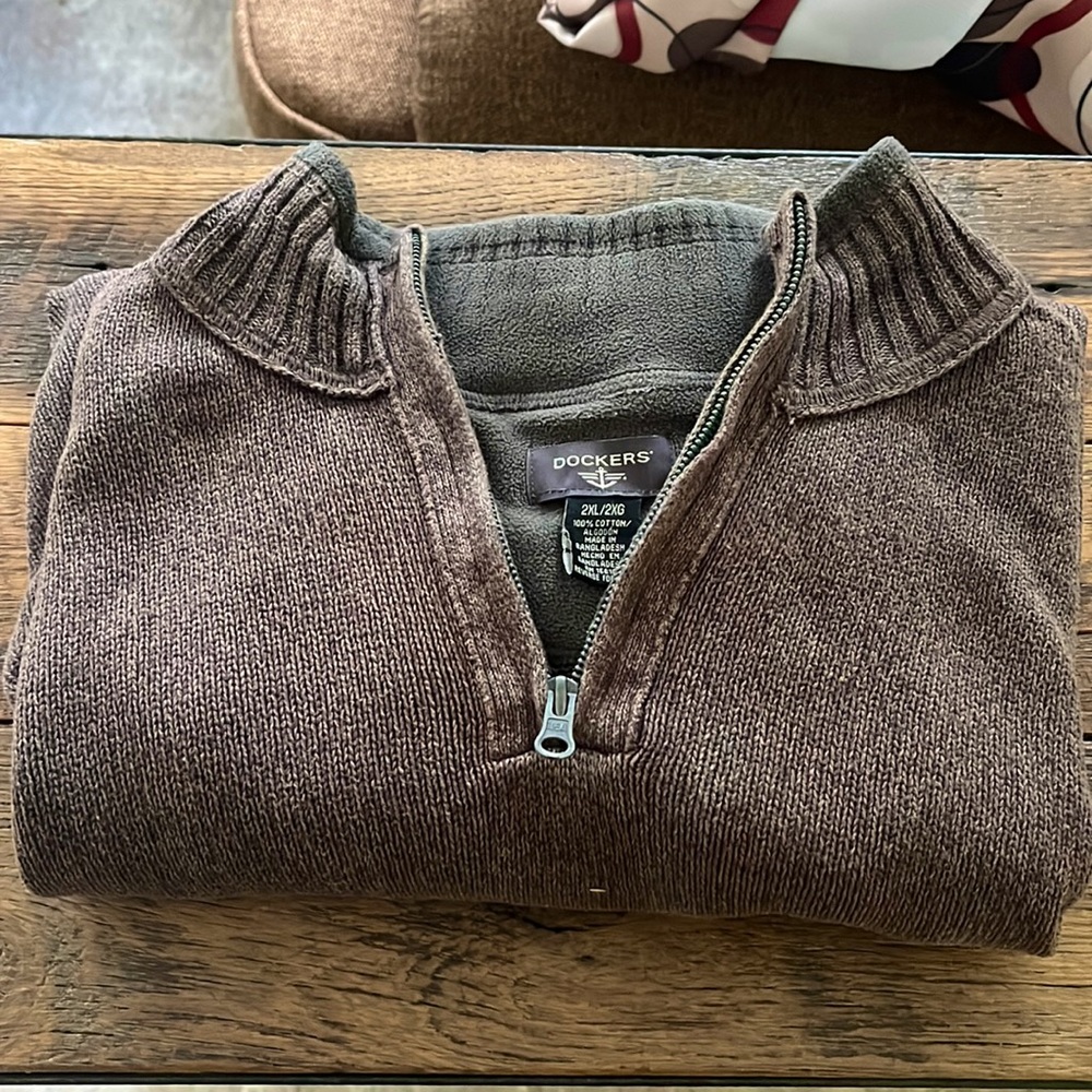 Mens Brown Knit Sweater